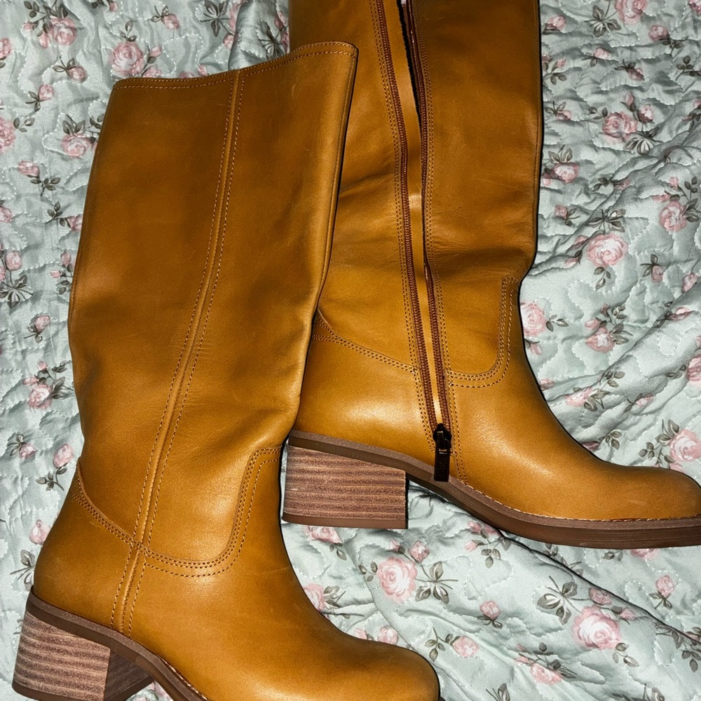 genuine leather banana boots